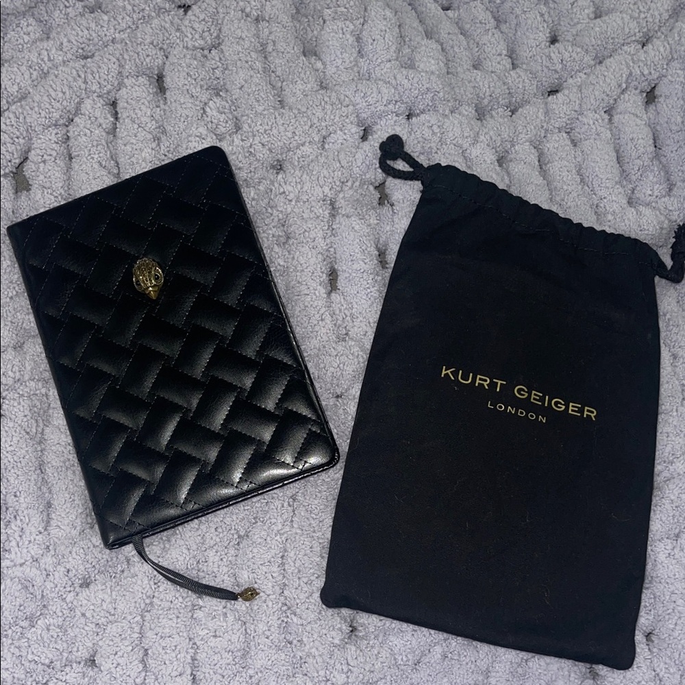 Kurt Geiger Black Quilted Journal with Dust Bag